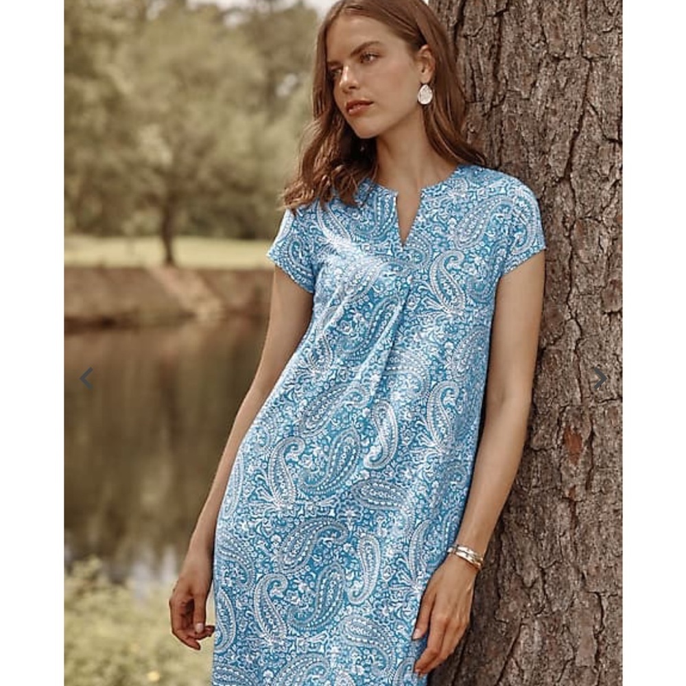 J.Jill Blue Paisley Women's A-Line Dress, NWT, M - Picture 2 of 7